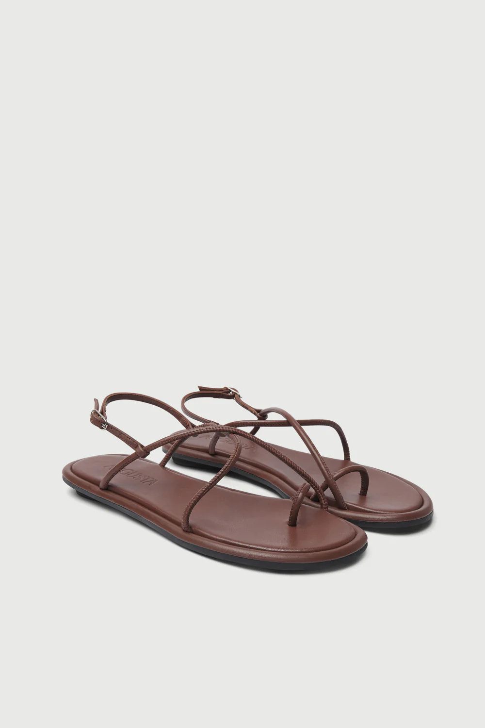 Alice Sandals in Chocolate Leather - Image 3
