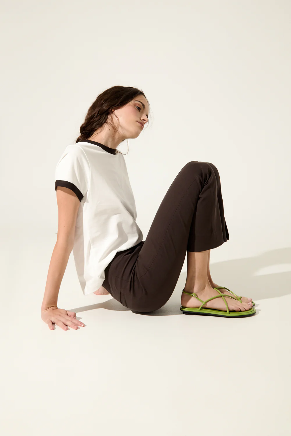 Alice Sandals in Green Leather - Image 4