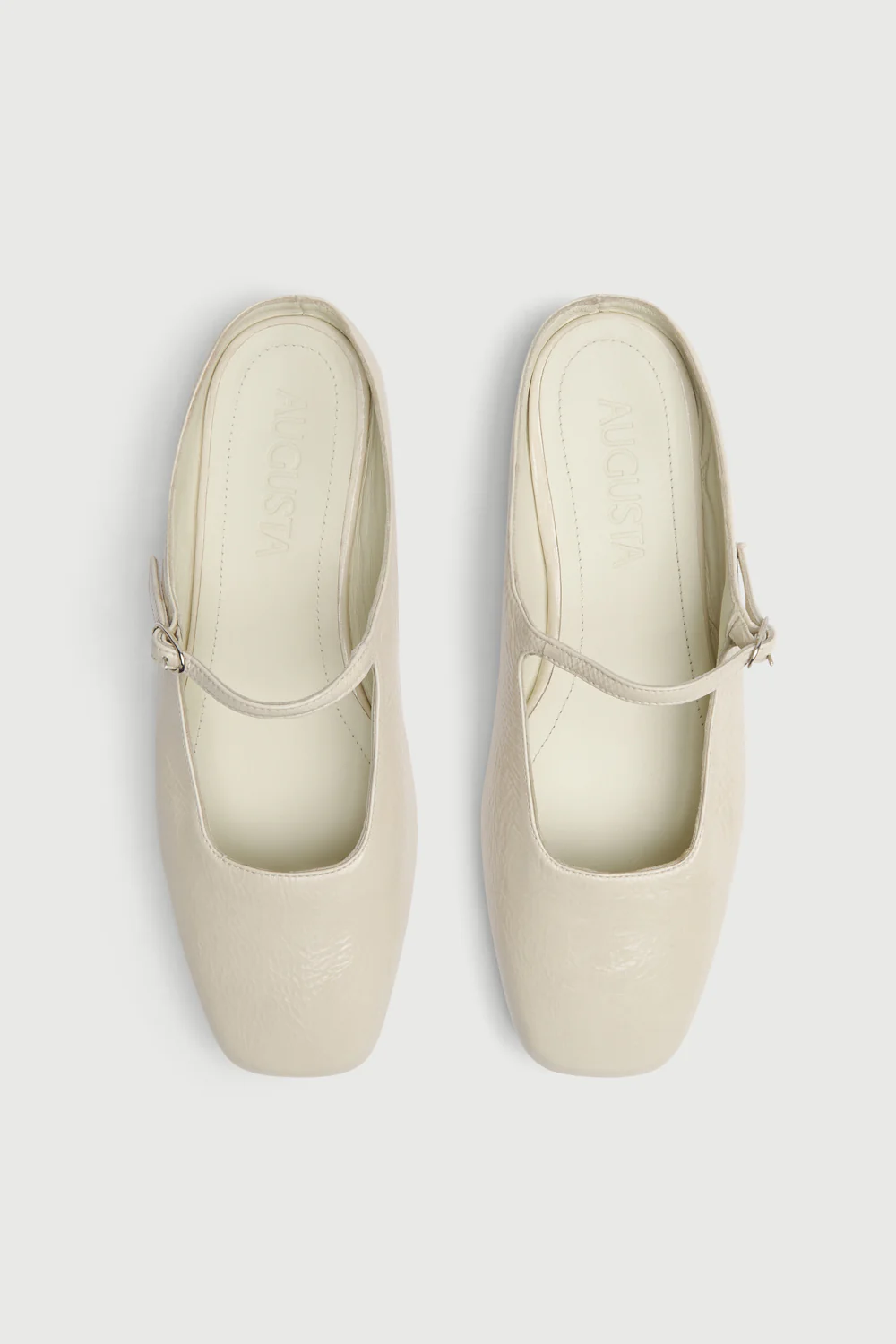 Aria Mule in Cream Patent Leather - Image 5