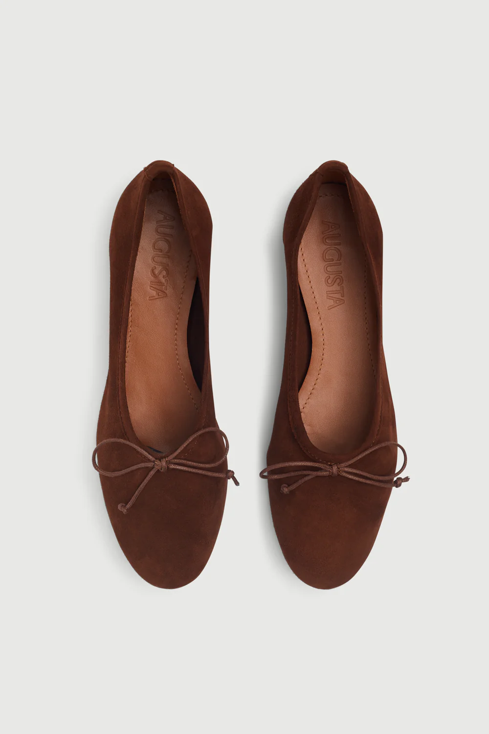 Ava Ballet Flats in Chocolate Suede - Image 5