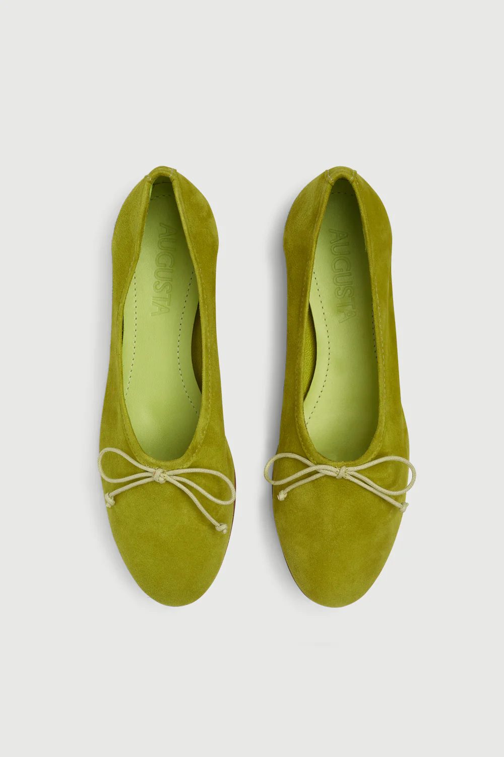Ava Ballet Flats in Lime Suede - Image 5