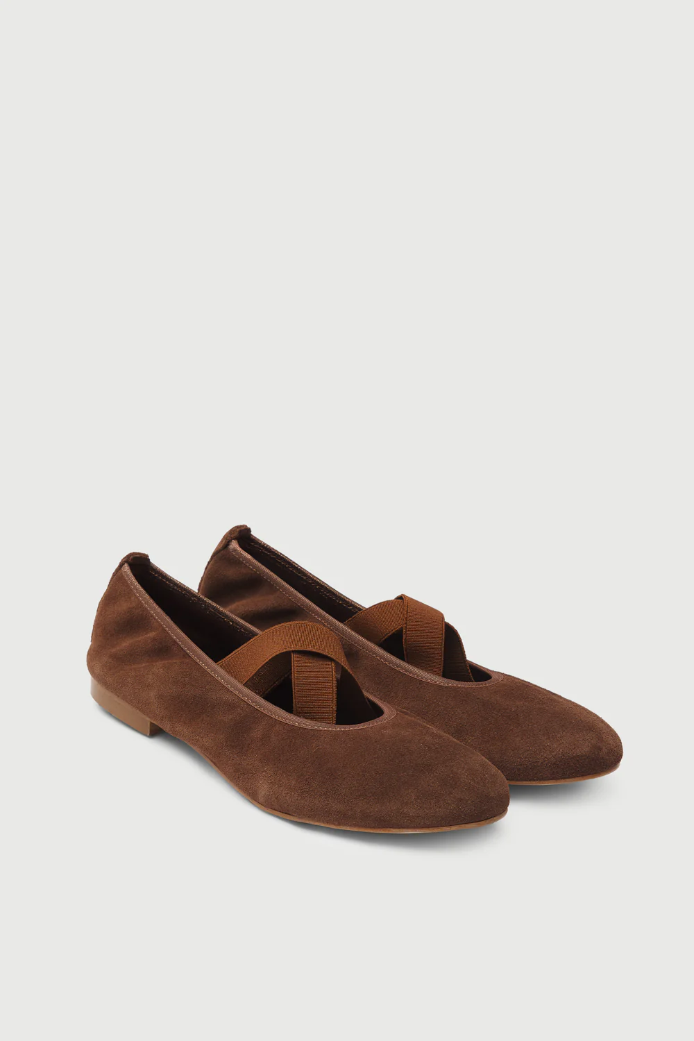 Bettina Ballet Flats in Chocolate Suede - Image 3