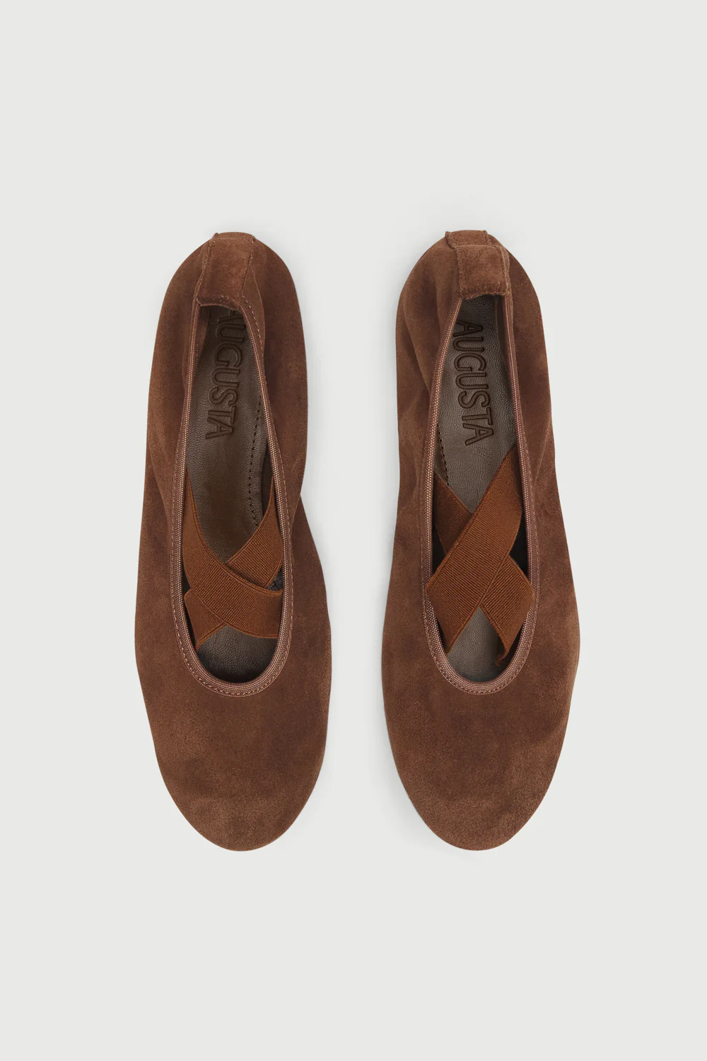 Bettina Ballet Flats in Chocolate Suede - Image 5