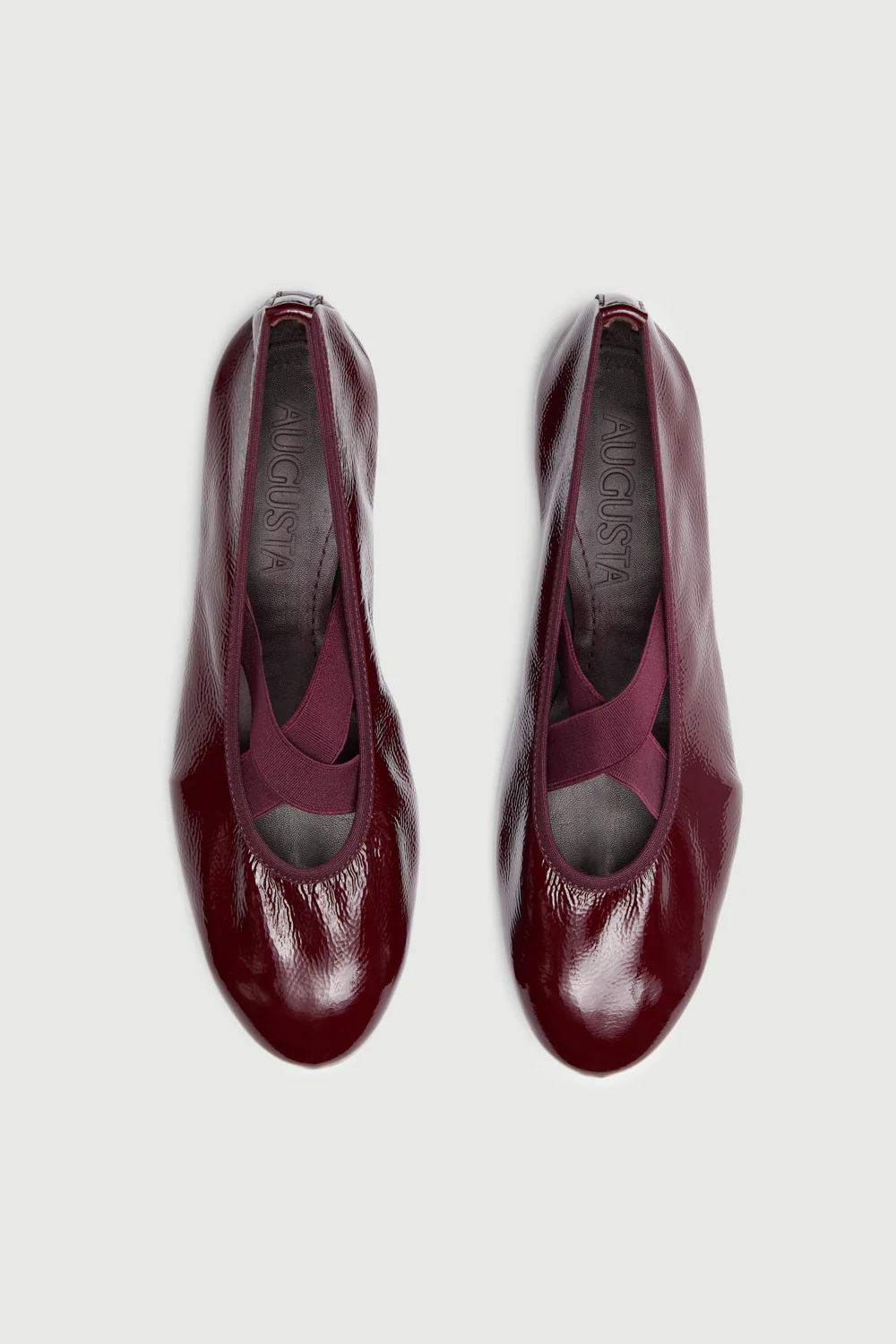 Bettina Ballet Flats in Burgundy Patent Leather - Image 5