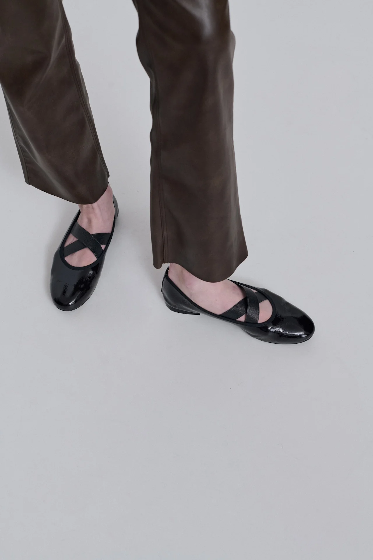 Bettina Ballet Flats in Black Patent Leather - Image 4