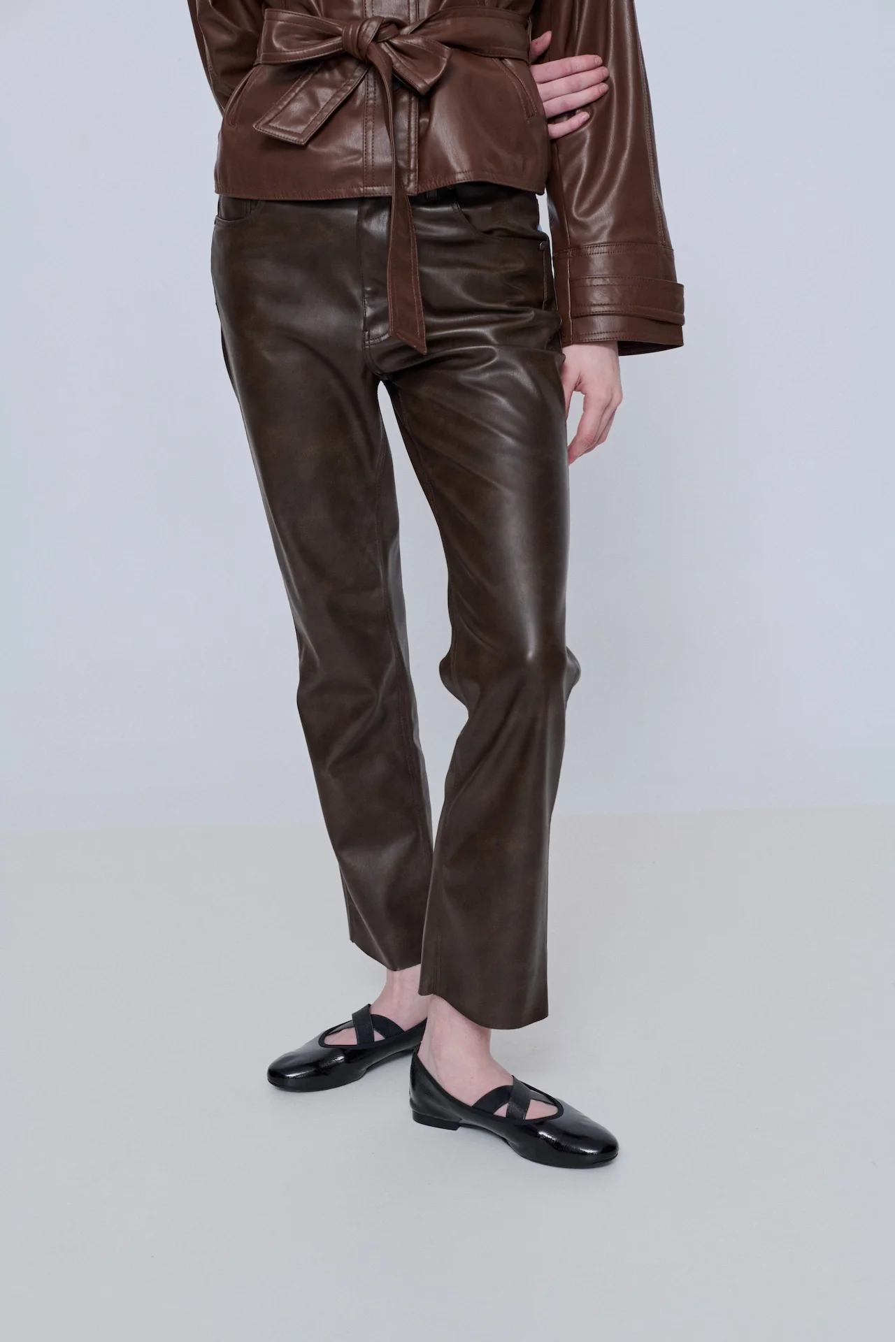 Bettina Ballet Flats in Black Patent Leather - Image 6