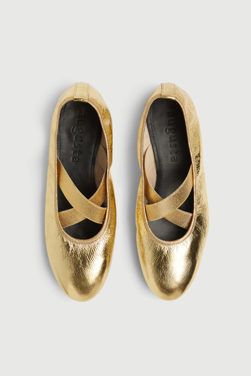 Bettina Ballet Flats in Gold Leather - Image 5