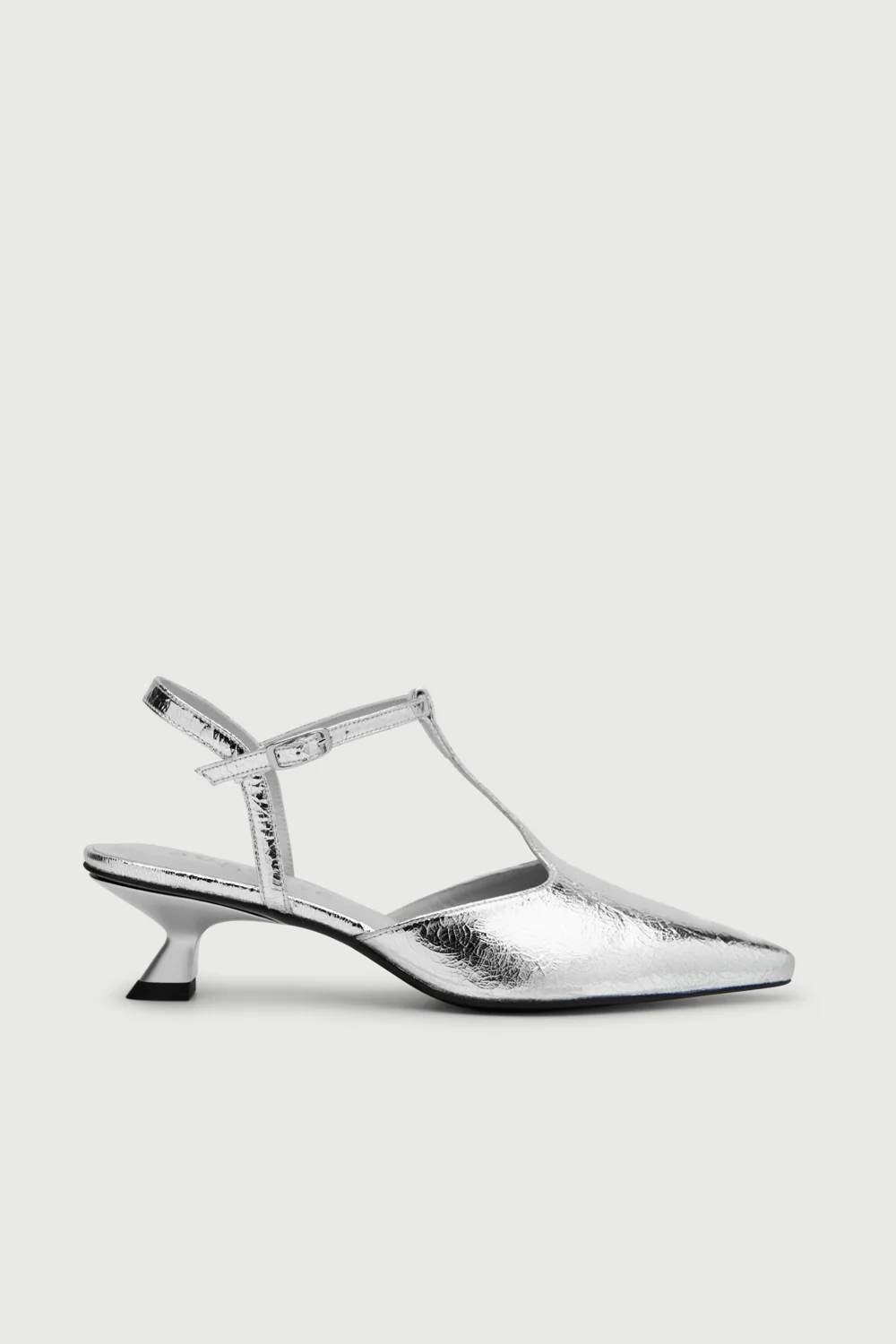 Camila Pumps in Silver Leather