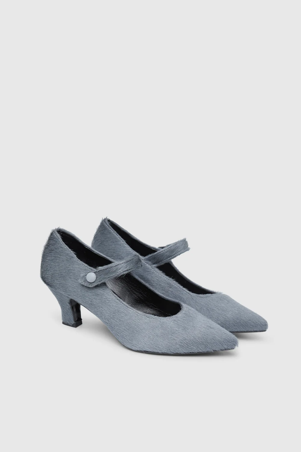 Carmen Pumps in Grey Calf Hair - Image 3
