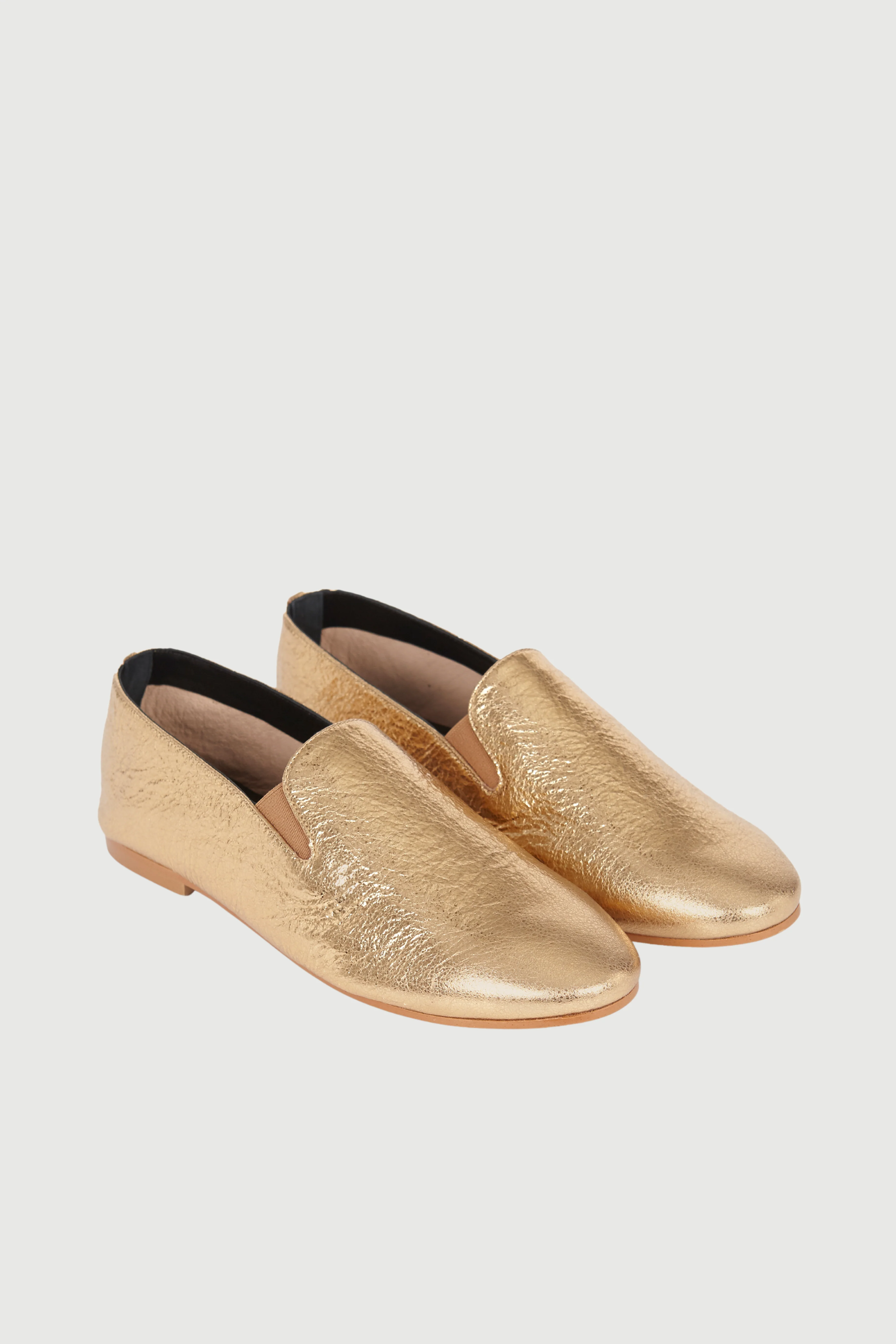 Cleo Loafers in Gold Leather - Image 3