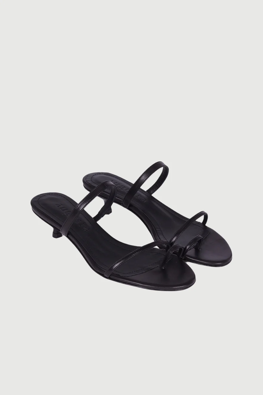 Daisy Sandals in Black Leather - Image 3
