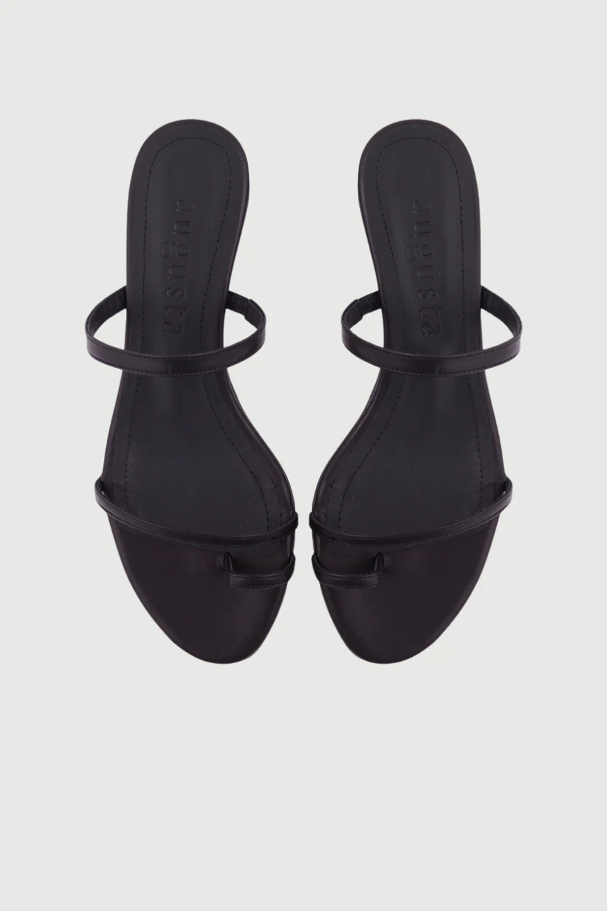 Daisy Sandals in Black Leather - Image 5