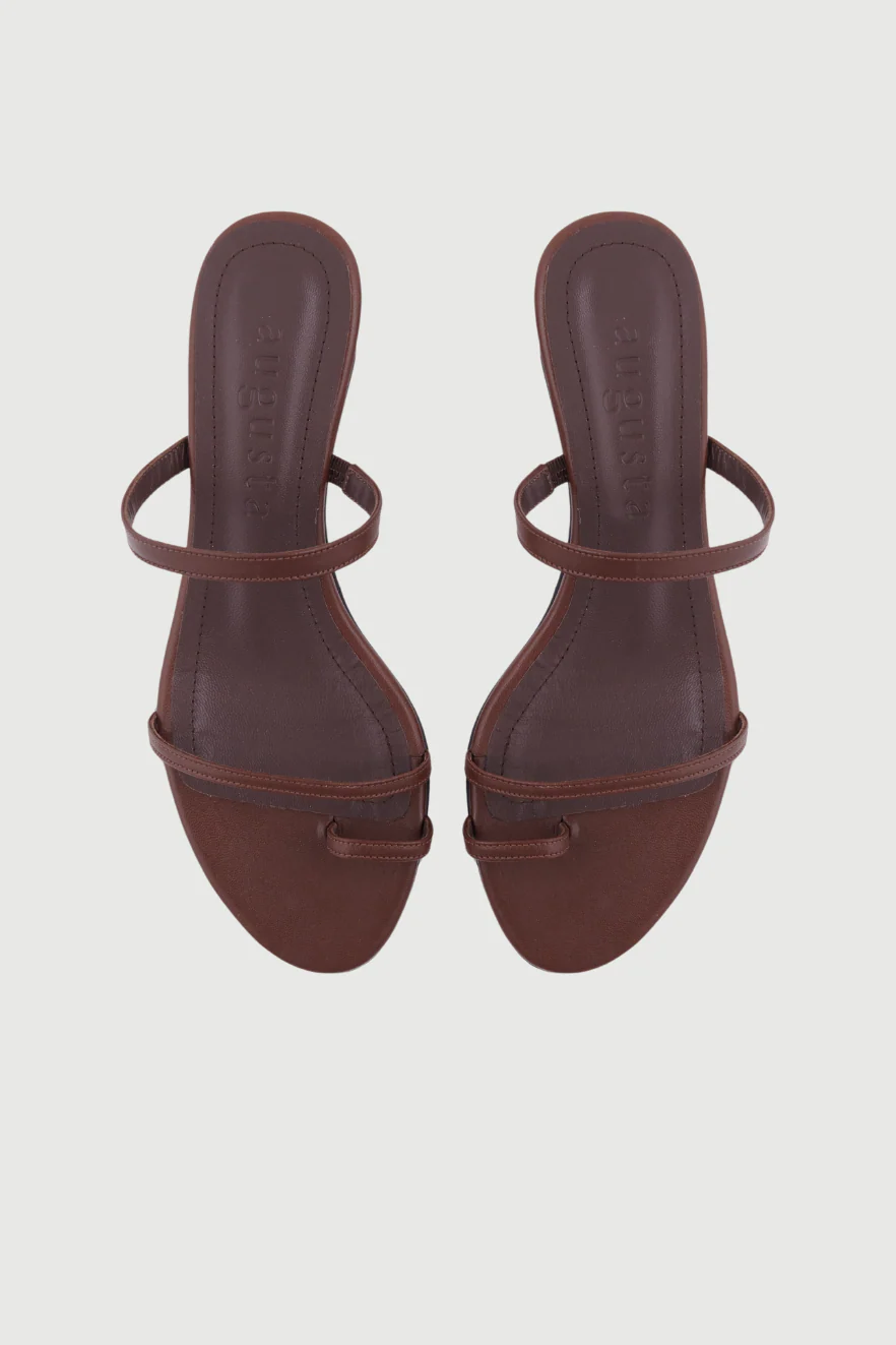 Daisy Sandals in Chocolate Leather - Image 5