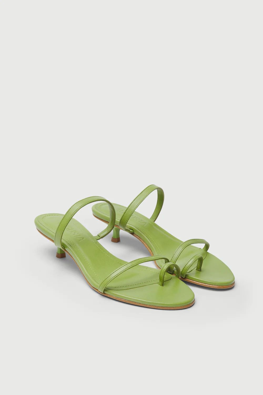 Daisy Sandals in Green Leather - Image 3