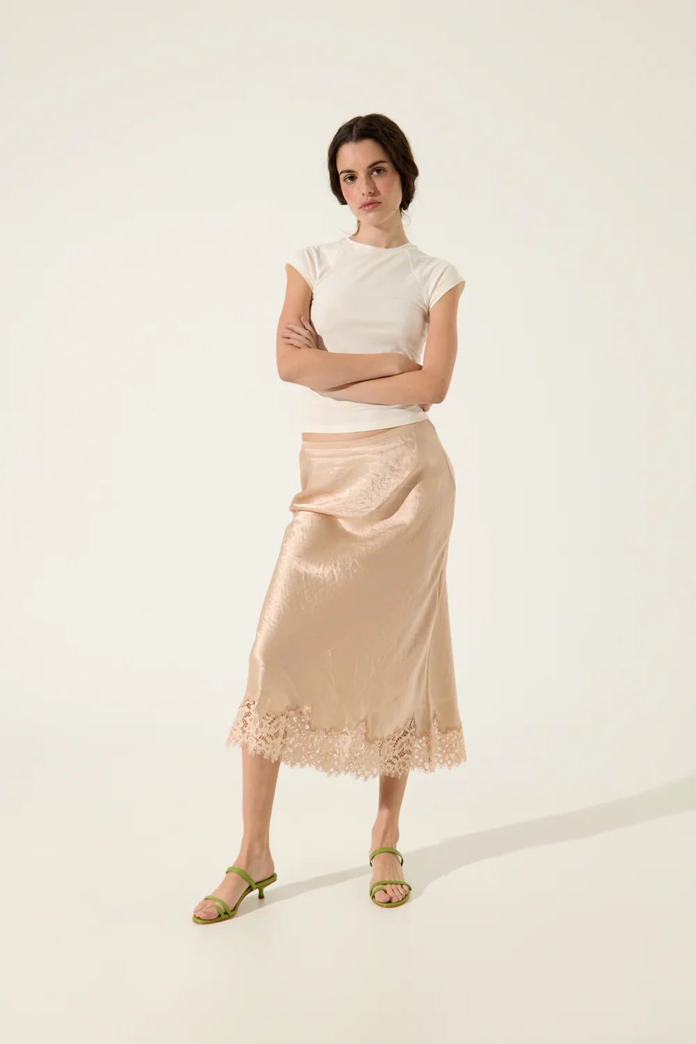 Daisy Sandals in Green Leather - Image 6