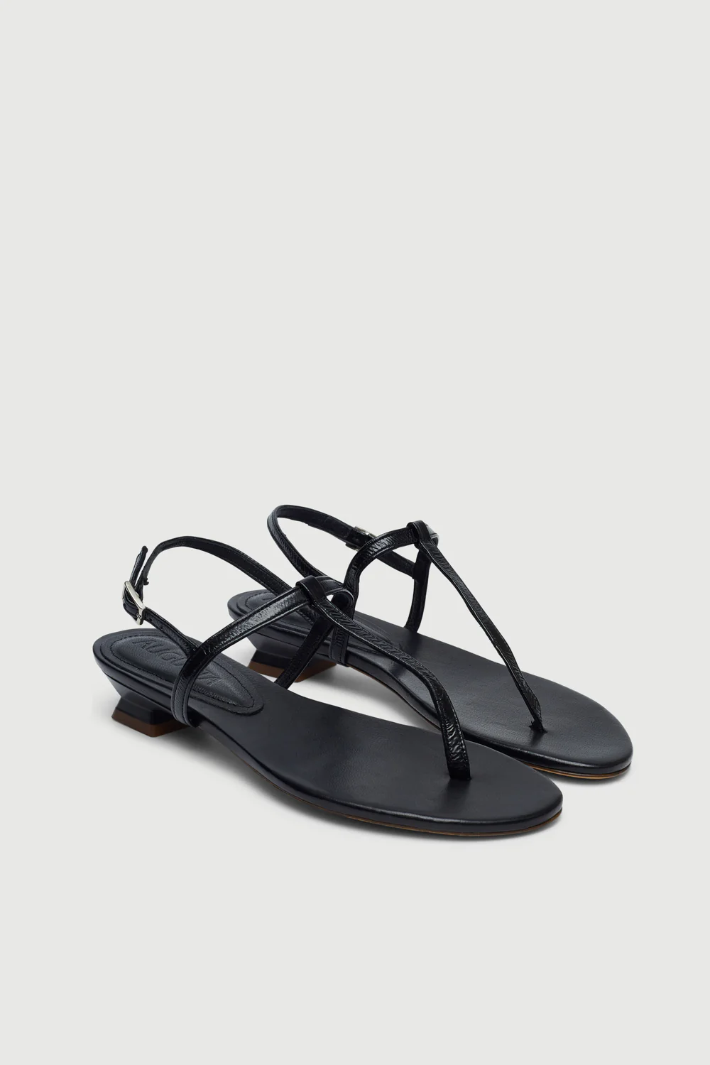 Daphne Sandal in Black Patent Leather - Image 3
