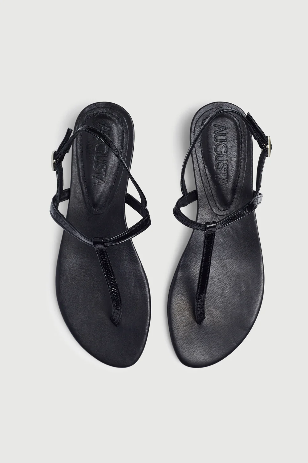 Daphne Sandal in Black Patent Leather - Image 5
