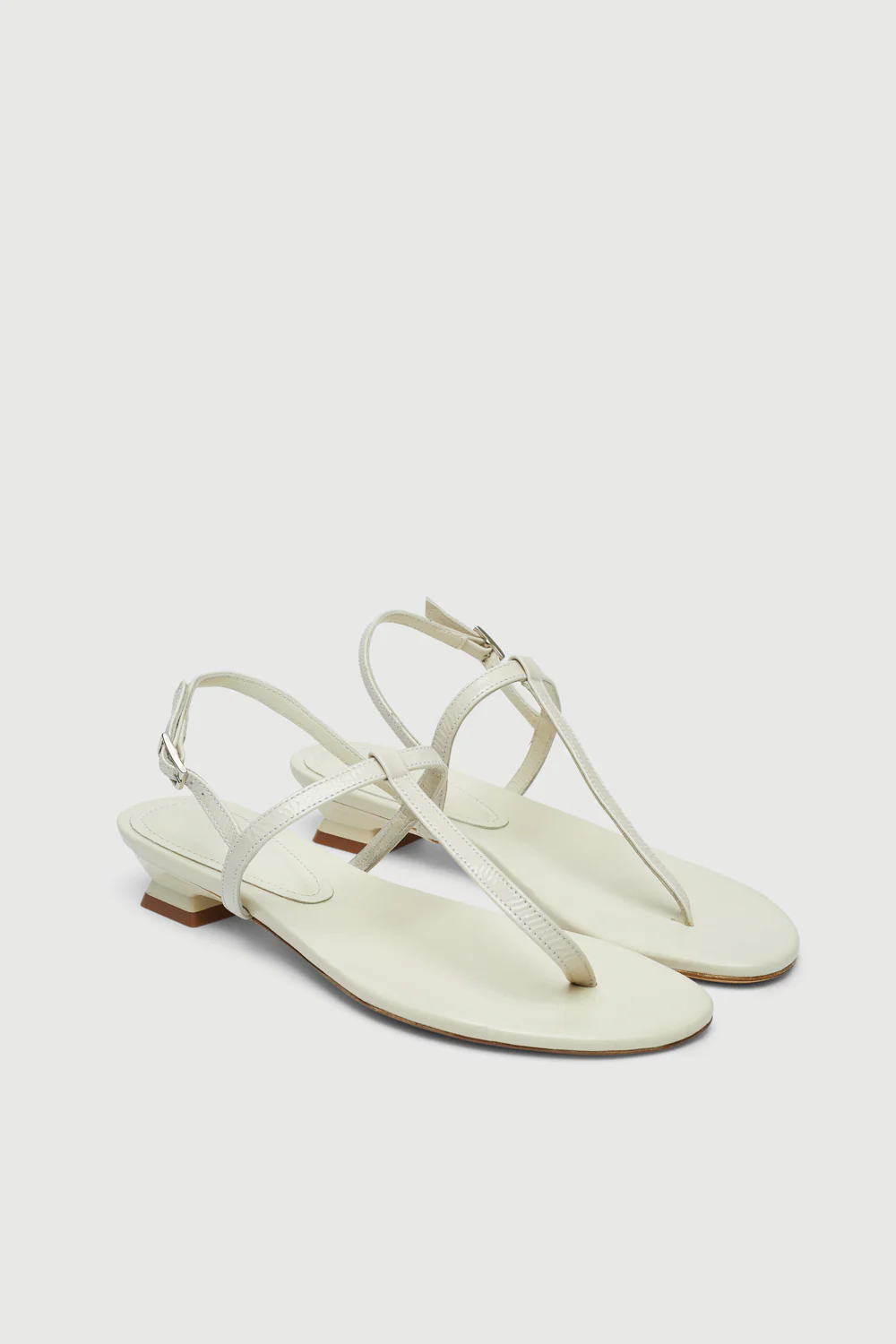 Daphne Sandals in Ivory Patent Leather - Image 3