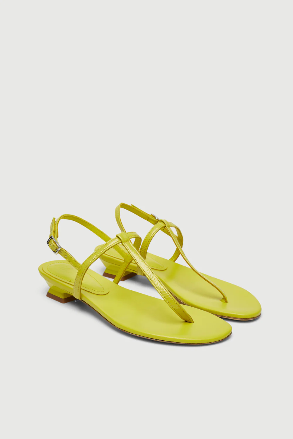 Daphne Sandals in Lime Patent Leather - Image 3