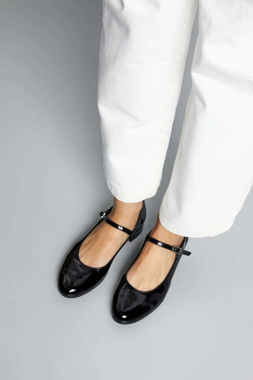 Emilia Mary Janes in Black Patent Leather - Image 6
