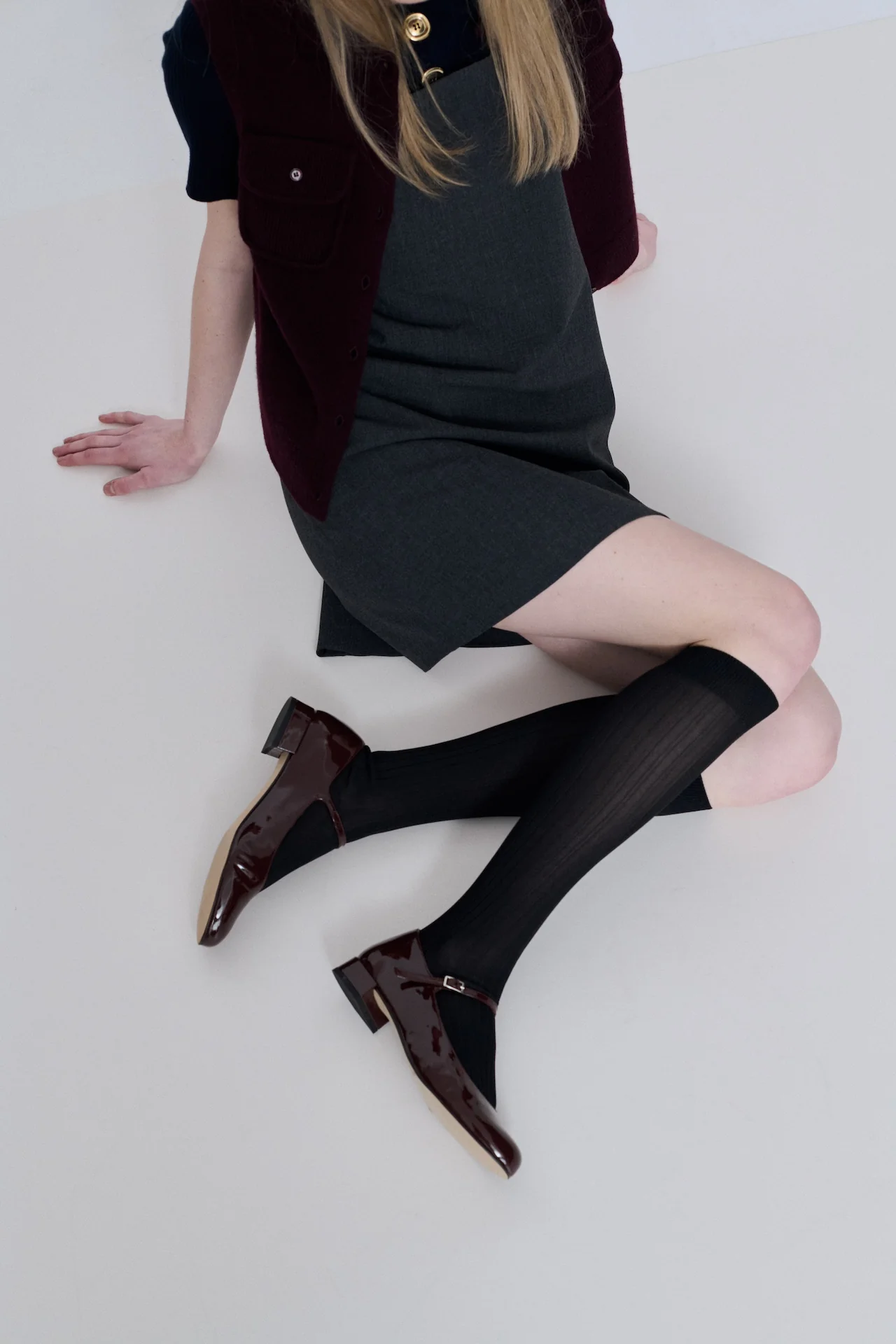 Emilia Mary Janes in Chocolate Patent Leather - Image 6