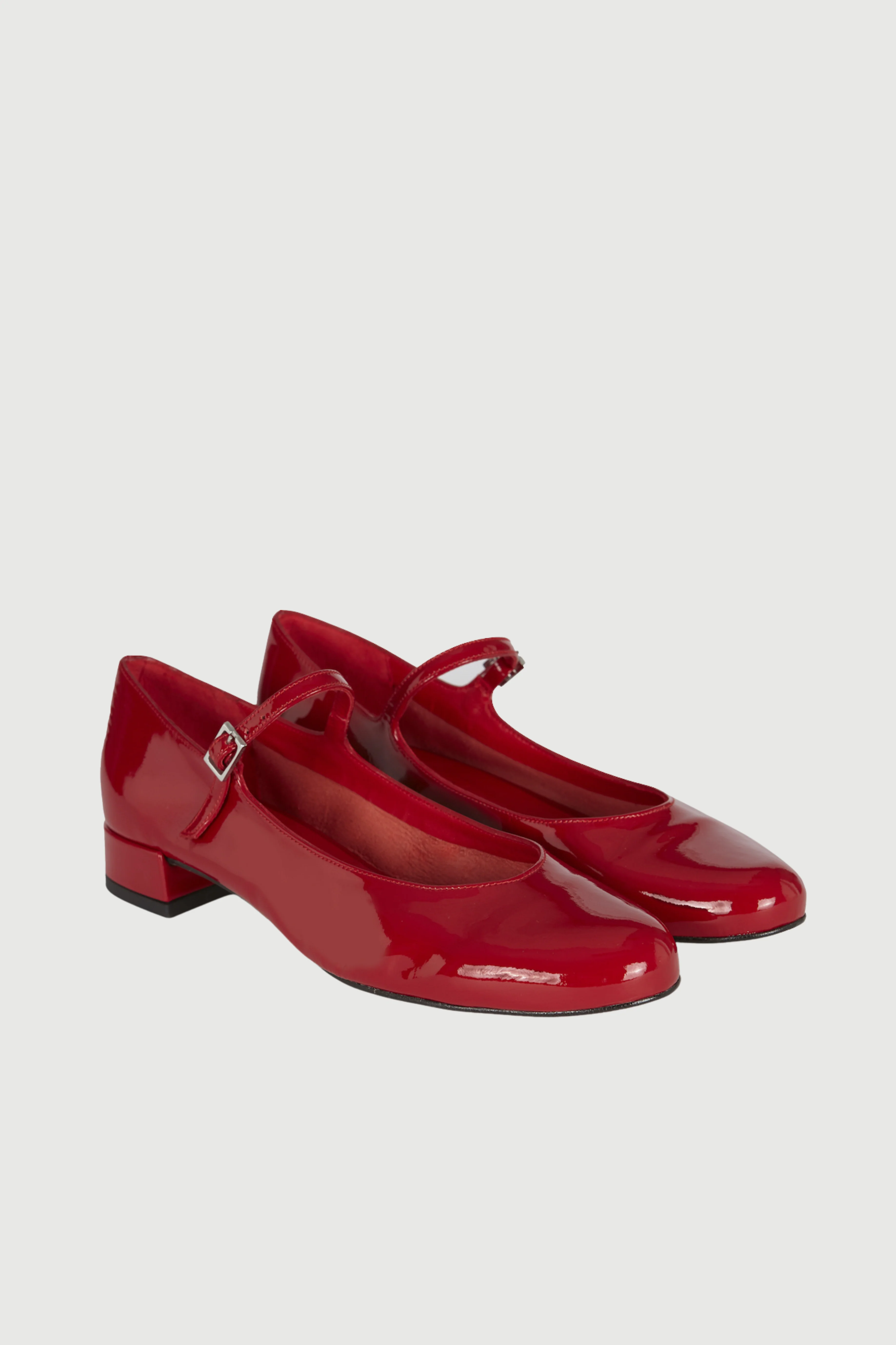 Emilia Mary Janes in Red Patent Leather - Image 3