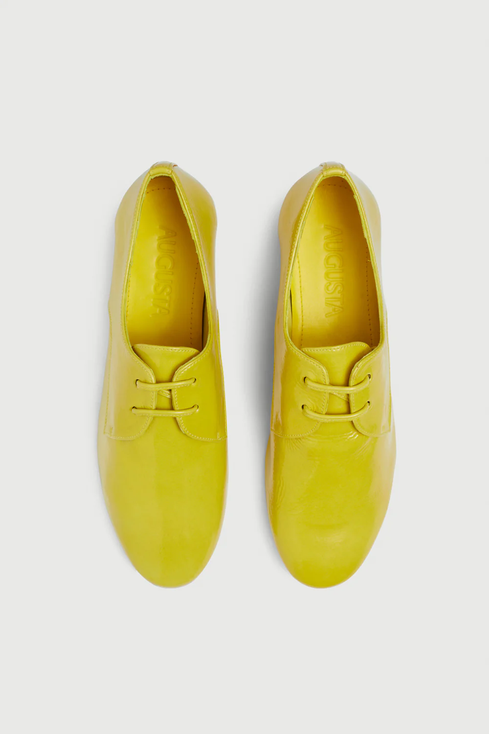 Emma Oxford Flats in Lime Patent Leather - Image 5