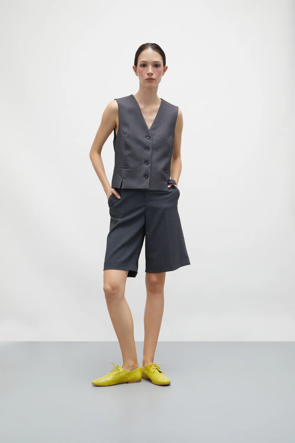 Emma Oxford Flats in Lime Patent Leather - Image 6