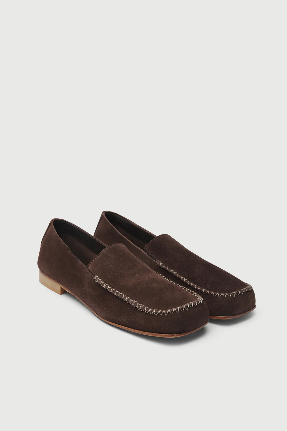 Gaia Loafers in Chocolate Suede - Image 3