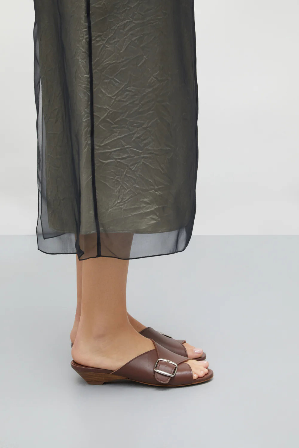 Grace Sandals in Chocolate Leather - Image 4