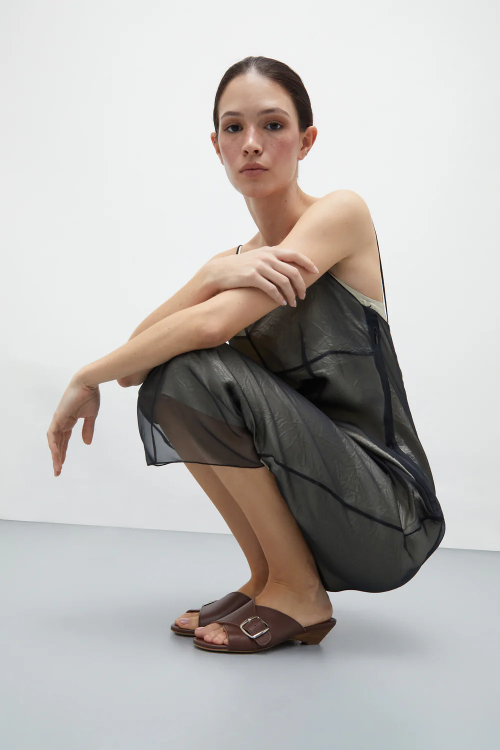Grace Sandals in Chocolate Leather - Image 6
