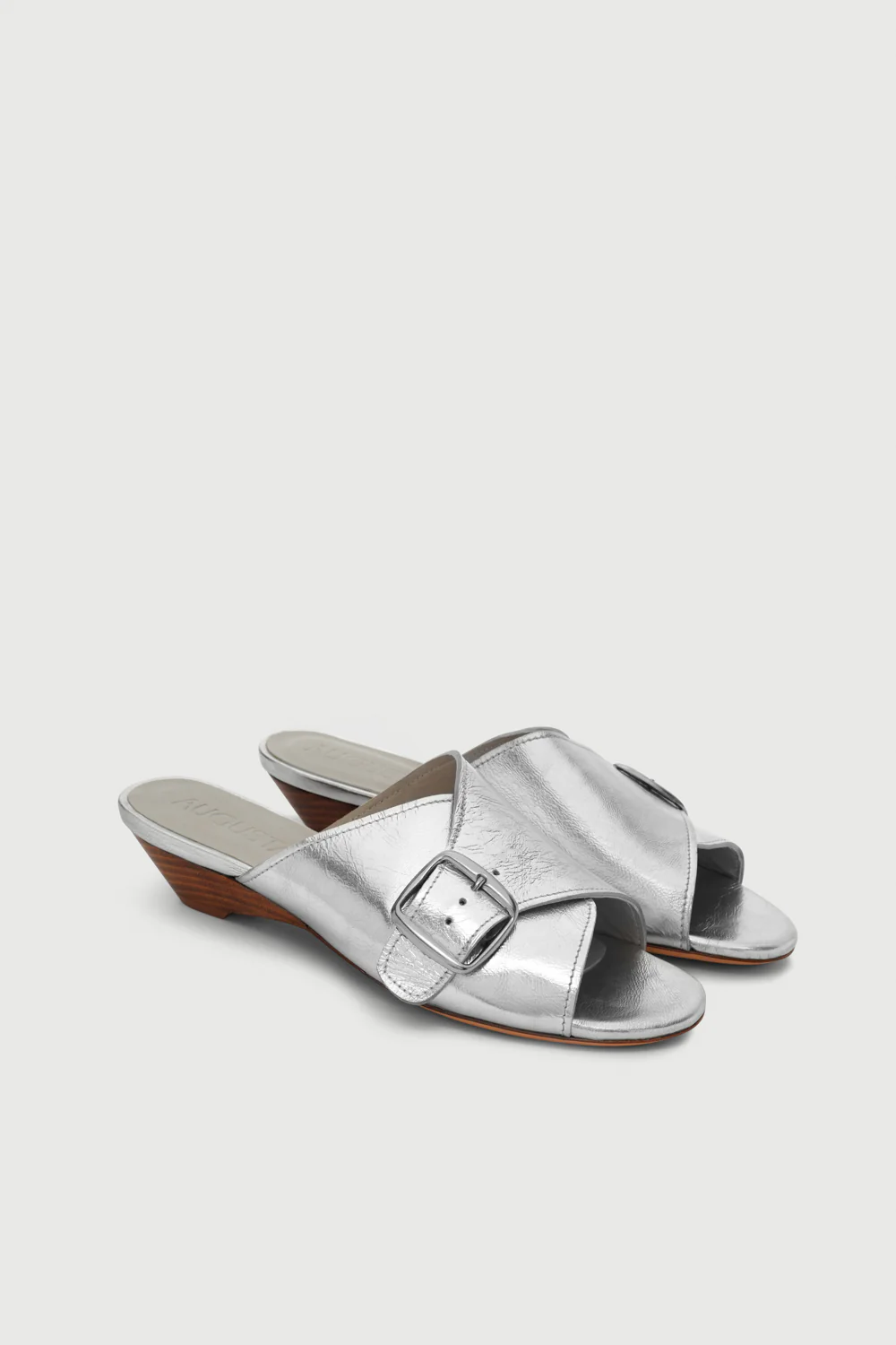 Grace Sandals in Silver Leather - Image 3