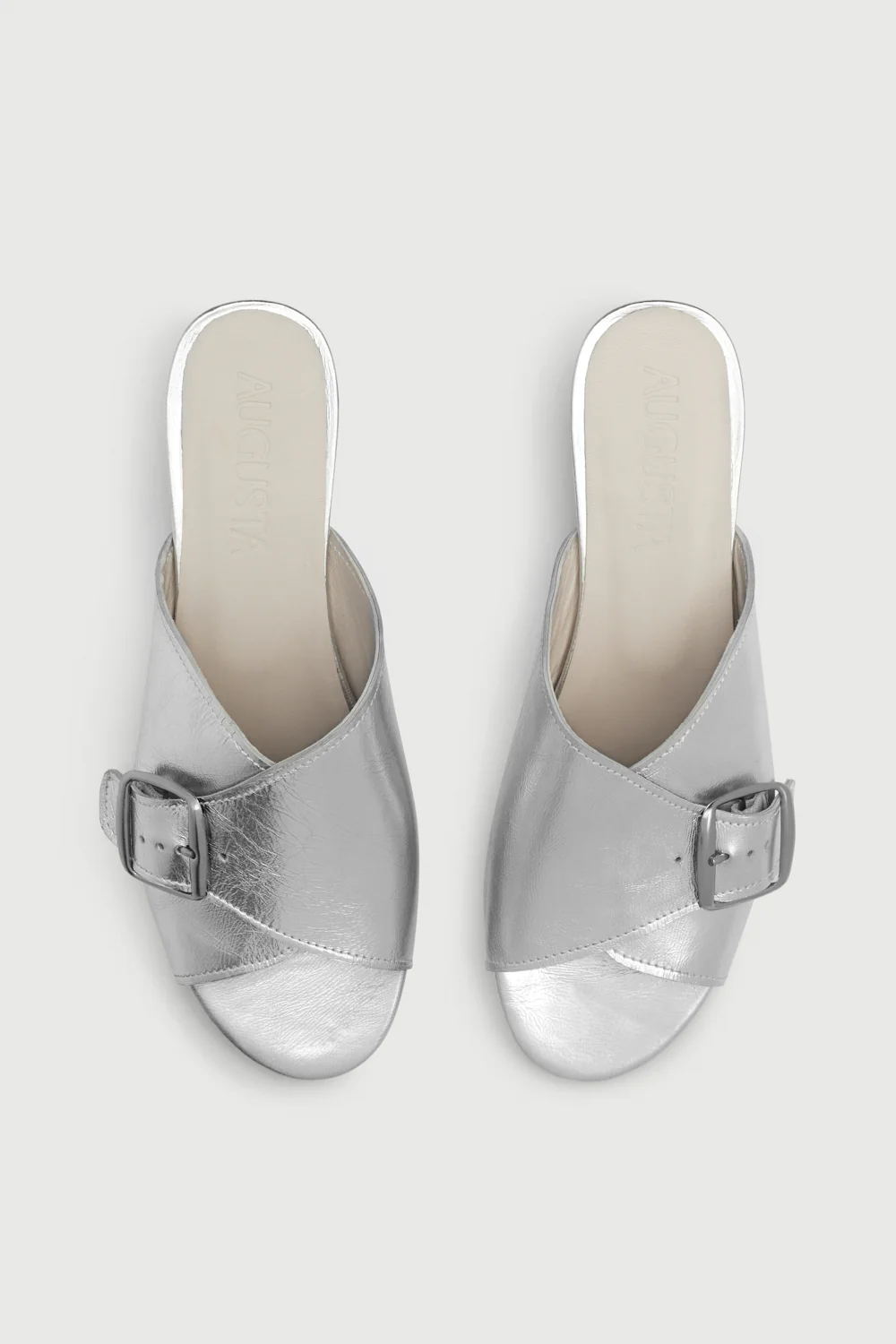 Grace Sandals in Silver Leather - Image 5