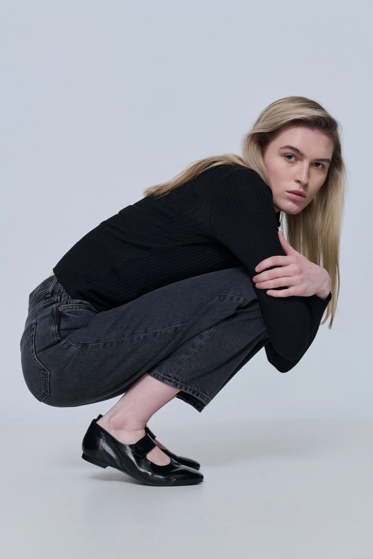 Greta Mary Janes in Black Patent Leather - Image 4