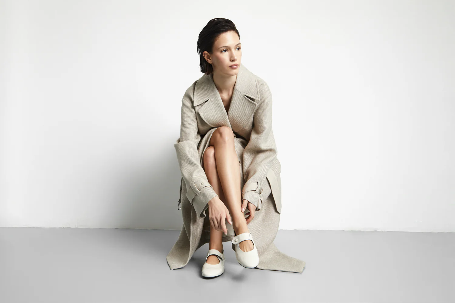 Greta Mary Janes in Cream Patent Leather - Image 6