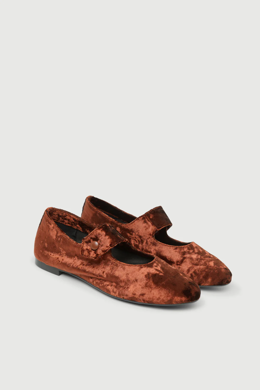 Greta Mary Janes in Chocolate Velvet - Image 3