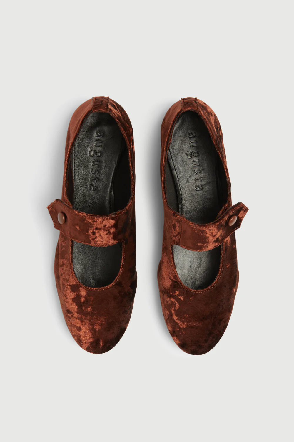 Greta Mary Janes in Chocolate Velvet - Image 5