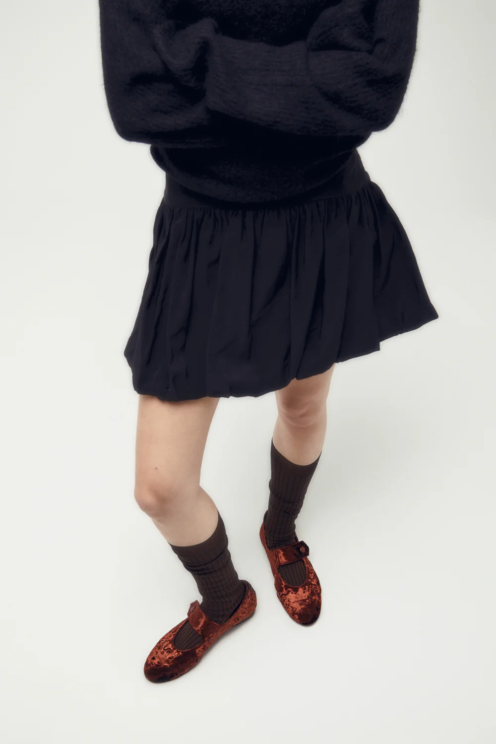 Greta Mary Janes in Chocolate Velvet - Image 6