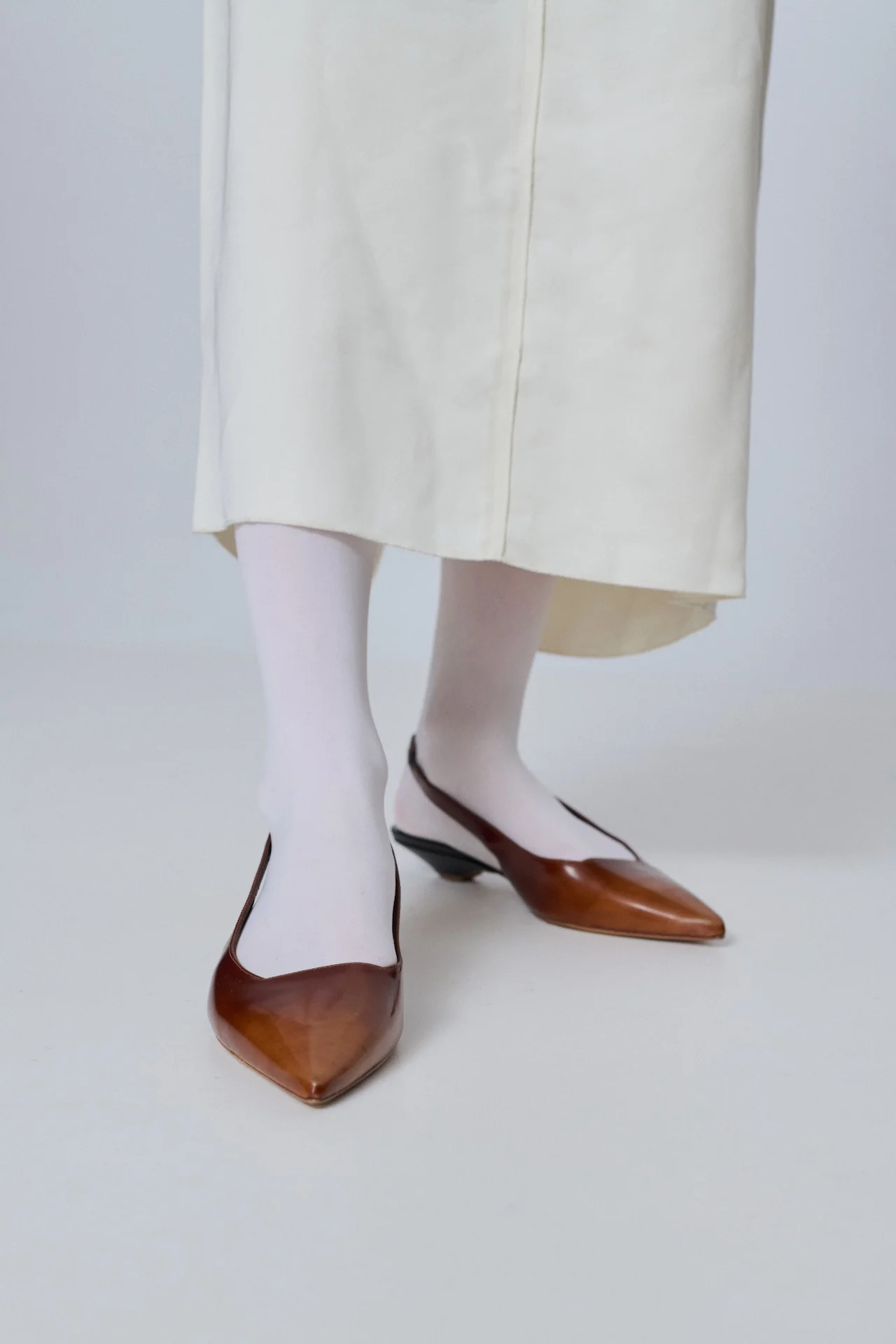 Harper Slingback Flats in Caramel Brushed Leather - Image 7