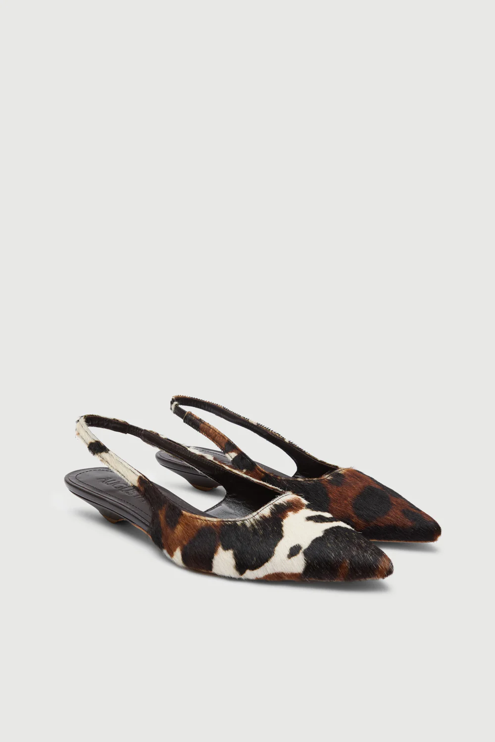 Harper Slingback Flats in Dark Cow Calf Hair - Image 3