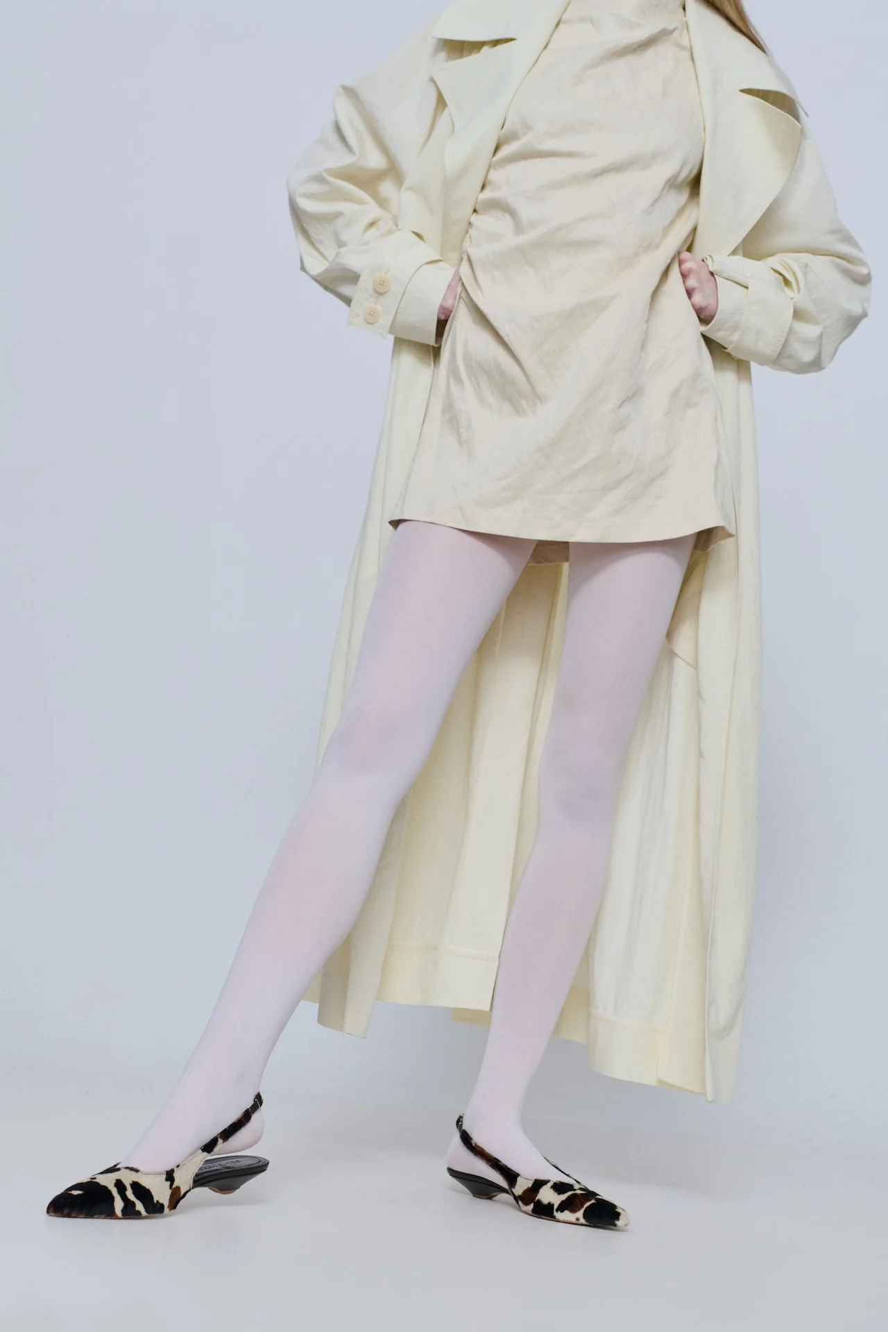 Harper Slingback Flats in Dark Cow Calf Hair - Image 9