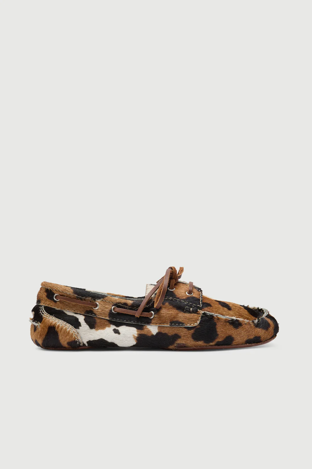 Ivy loafers in Dark Cow print Calf Hair