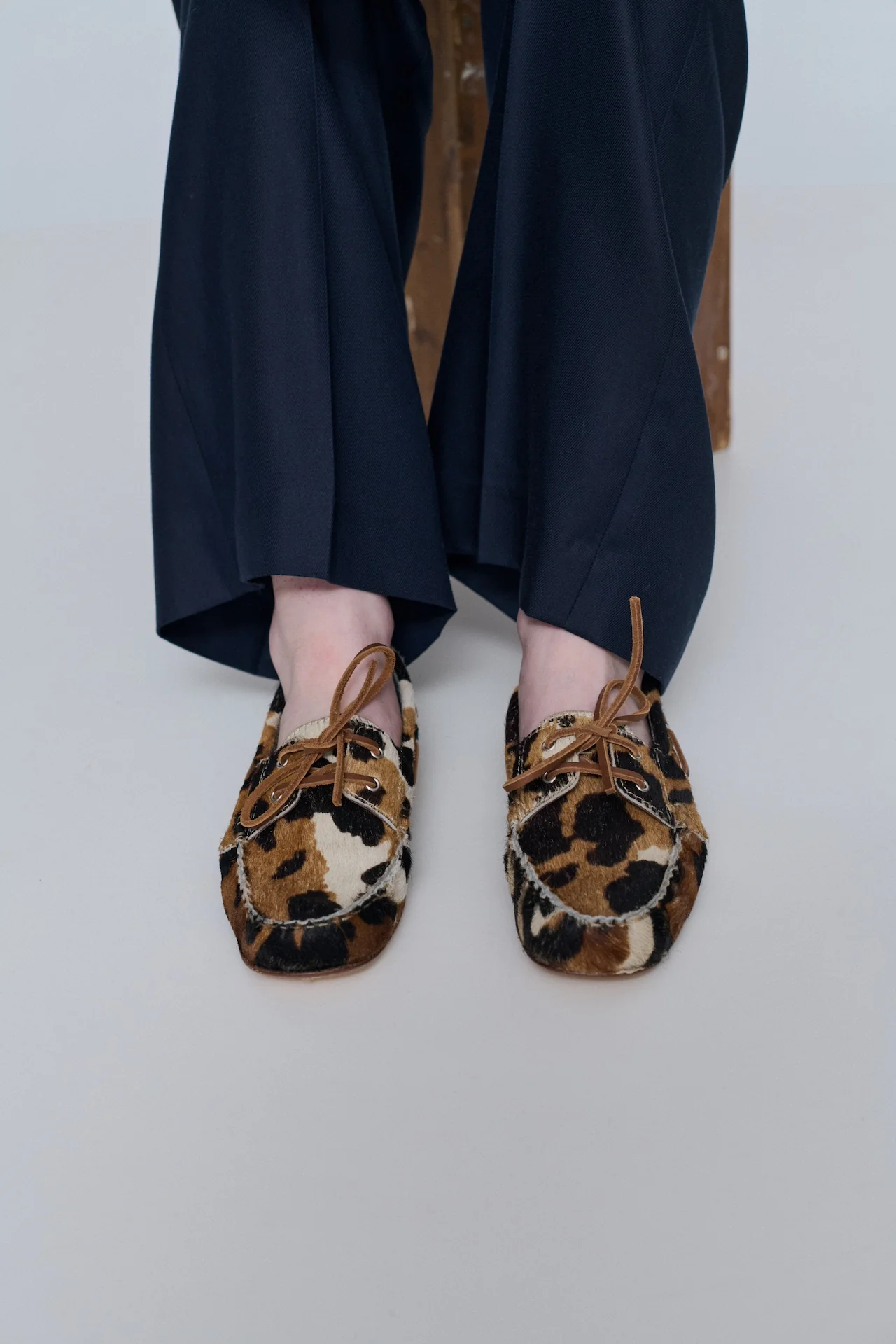 Ivy loafers in Dark Cow print Calf Hair - Image 2