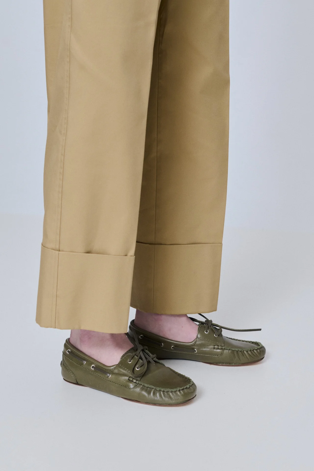 Ivy loafers in Khaki Leather - Image 2