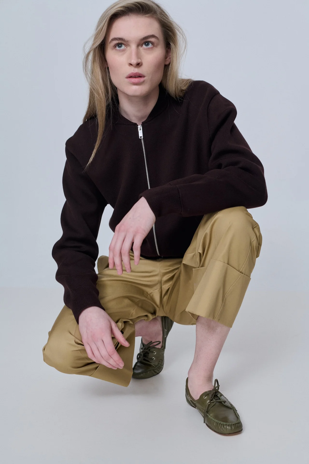 Ivy loafers in Khaki Leather - Image 4