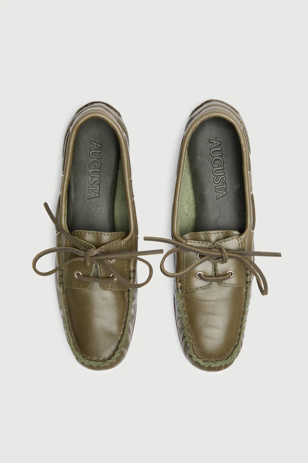Ivy loafers in Khaki Leather - Image 5