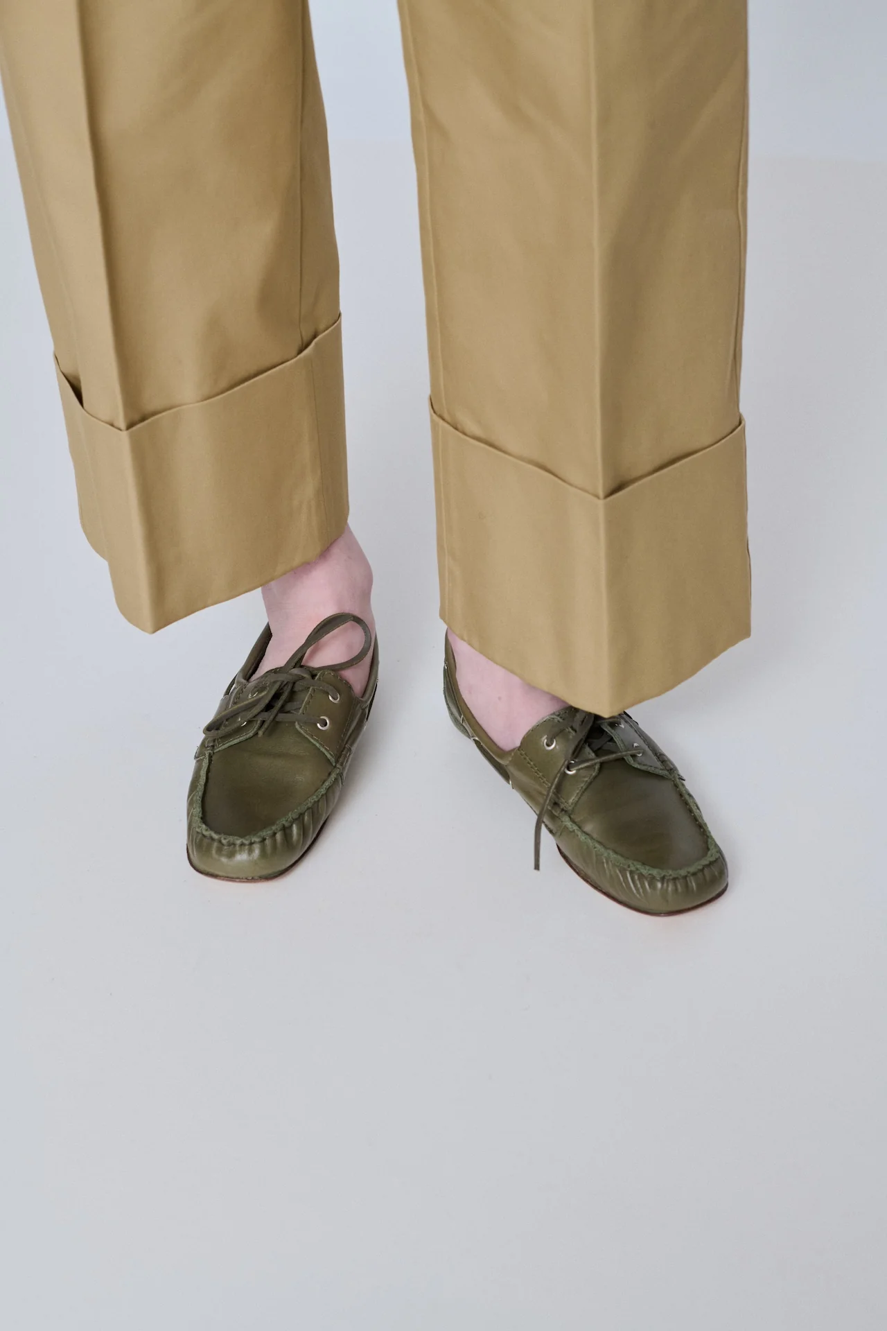 Ivy loafers in Khaki Leather - Image 6