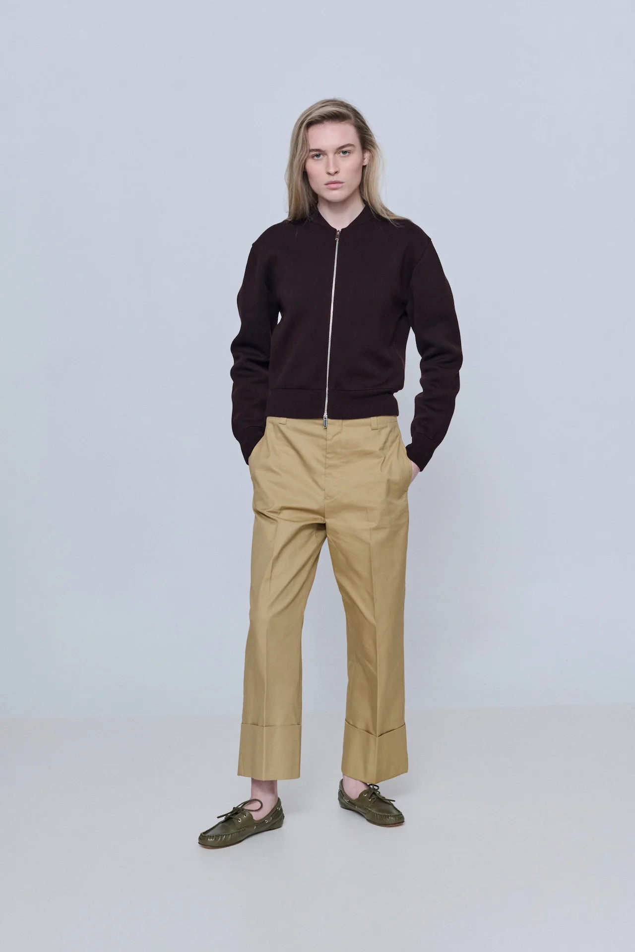 Ivy loafers in Khaki Leather - Image 7