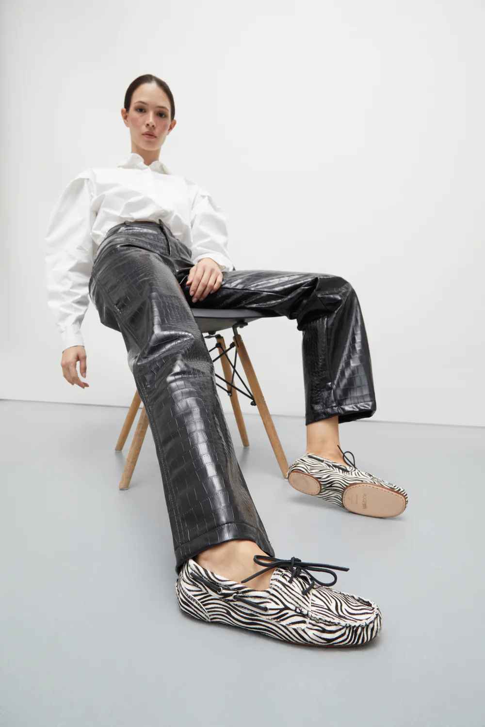 Ivy loafers in Zebra print Calf Hair - Image 4