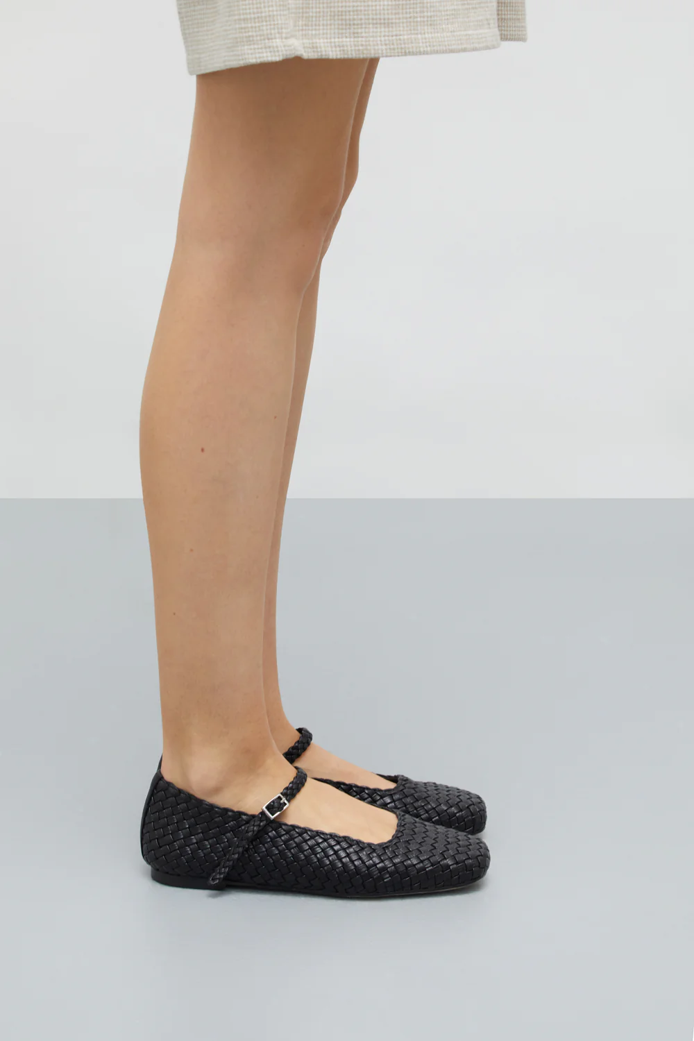 Julieta Mary Janes in Black Braided Leather - Image 6